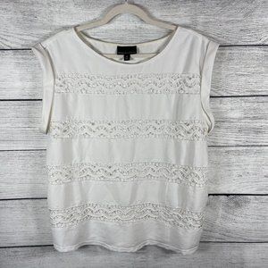 ]Dana Buchman White Sleeveless Summer Top Sz XL